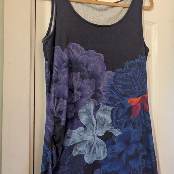 The Kit Midi Tank Dress
Indigo Iris Floral Sleeveless Blue - Picture 2 of 8